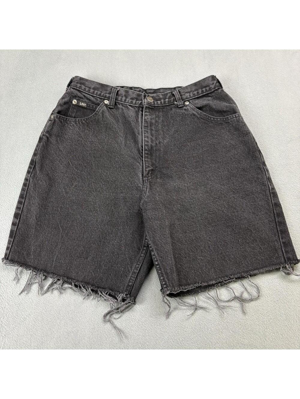 Vintage 90s Lee Cut Off Jean Shorts Women’s Size 14 Black
